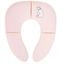 Asiento de baño plegable para viaje para niños - ventosas antideslizantes - color rosado