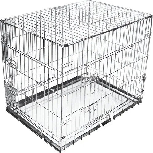 JAULA METÁLICA PLEGABLE PARA MASCOTAS PERRO