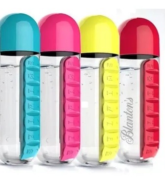 ORGANIZADOR DE PASTILLAS Y BOTELLA DE AGUA