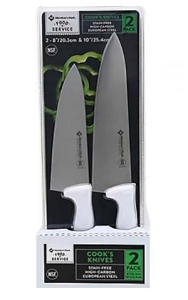 Set juego de 2 cuchillos - color mango blanco