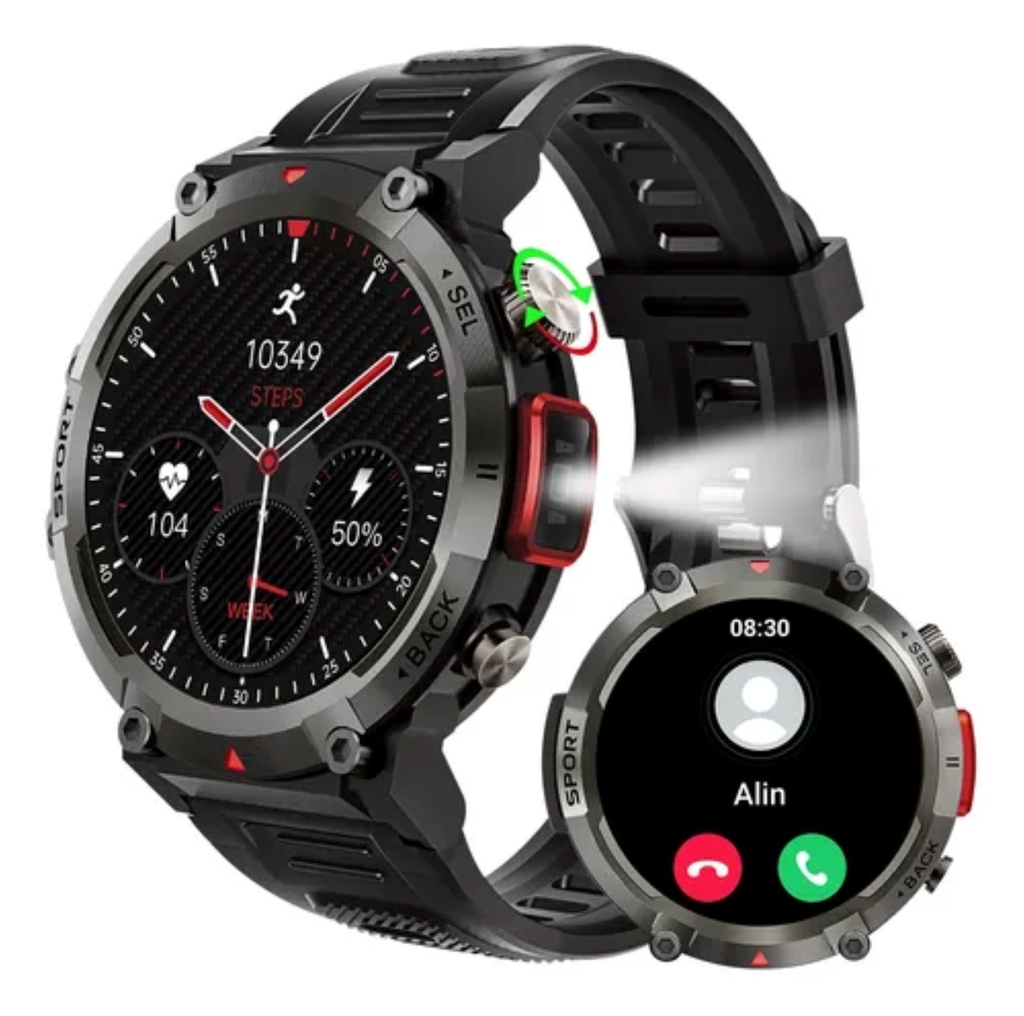 Reloj smartwatch s100 pantalla redonda, llamadas bt, Ebasix