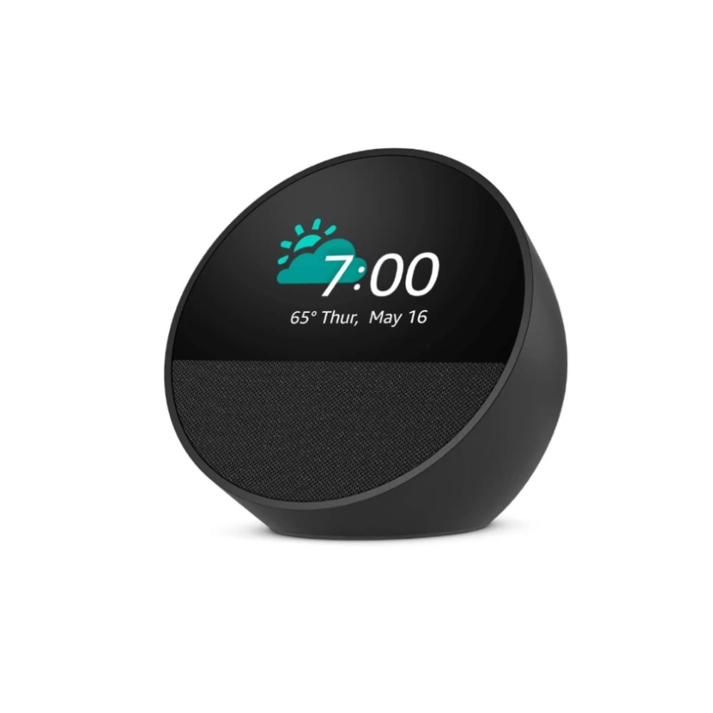 Parlante Alexa Amazon Echo Spot color negro