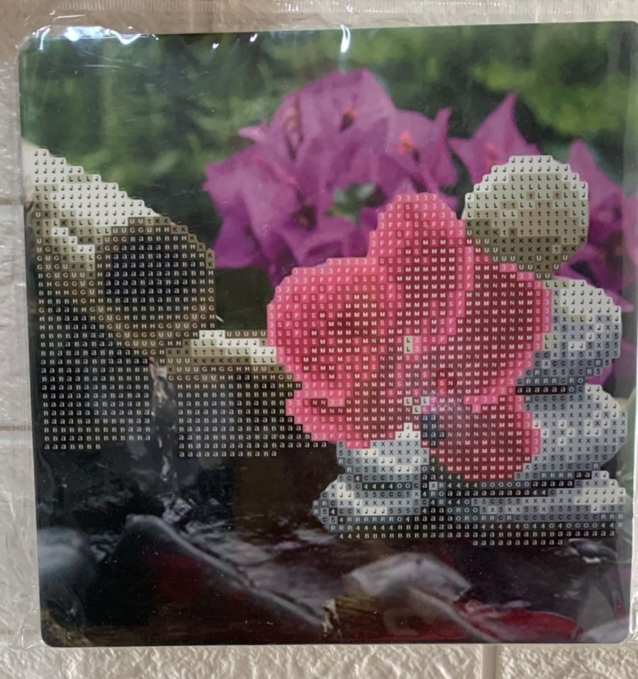 PORTARETRATO DE PINTURA CON DIAMANTES 20x20 cm.