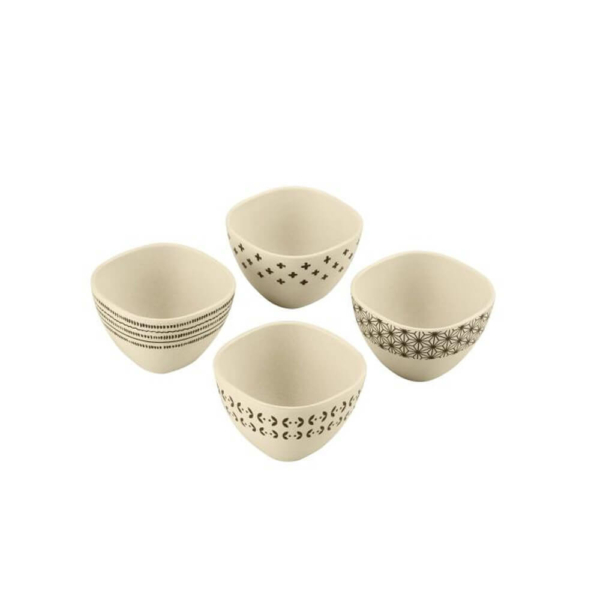 Juego De Tazones Cuisinart 4 Piezas De Bambu Capacidad 8 Oz