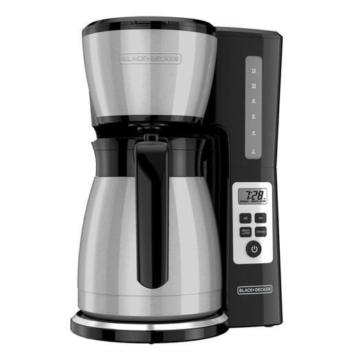 [RCM2046S] Cafetera Black And Decker 12 Tazas Programable, Térmica Digital Con Jarra De Acero Inoxidable