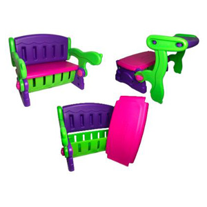 [PF4030-2] Escritorio 3 en 1 para Niña