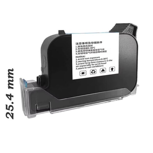 [Cartucho de Reemplazo para Impresora Inkjet Codificadora Negro 25.4mm] Cartucho de Reemplazo para Impresora Inkjet Codificadora Negro 25.4mm
