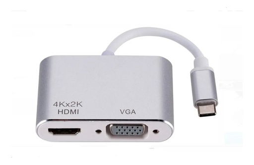 [05-01-097] Adaptador Type C A Hdmi + Vga